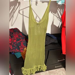 Women’s Green Crochet Dress- Size Large